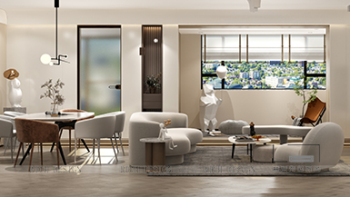 中洲华府现代风格162平装修效果图