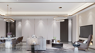 壹方中心现代风格165平装修效果