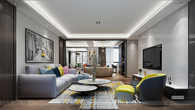 博林天瑞现代风格175平装修设计