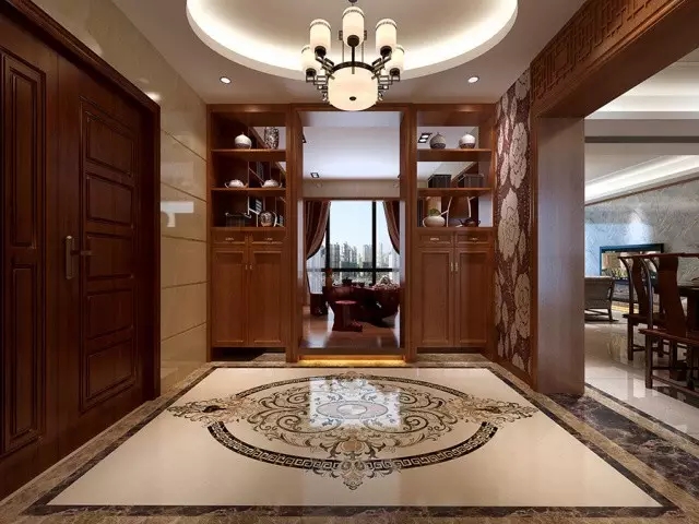 海岸一期中式玄关装修设计效果图 海岸一期中式玄关装修设计效果图