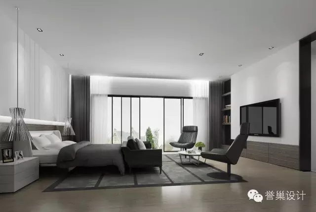 曦城现代卧室2装饰效果图