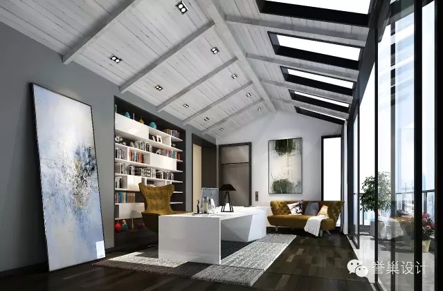 曦城现代书房装饰效果图