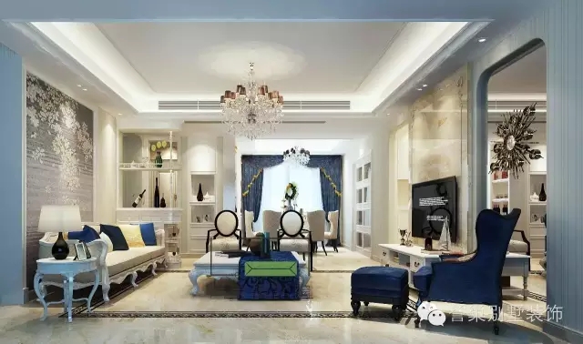 观海台欧式客厅装修设计效果图