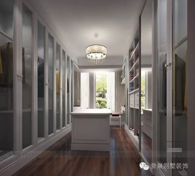 现代美式衣帽间装潢效果图