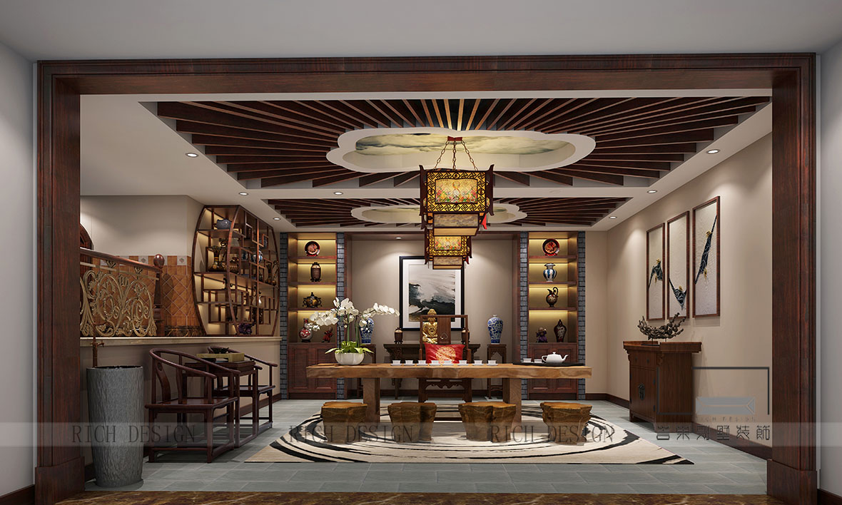 茶室.jpg 茶室装修设计效果图