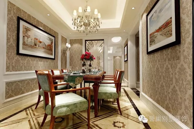 别墅欧式餐厅装修 别墅欧式餐厅装修效果图