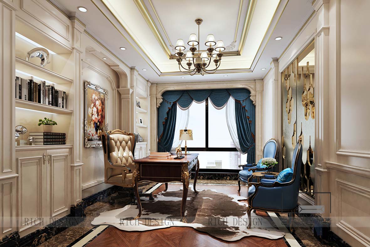 别墅办公室软装设计效果图