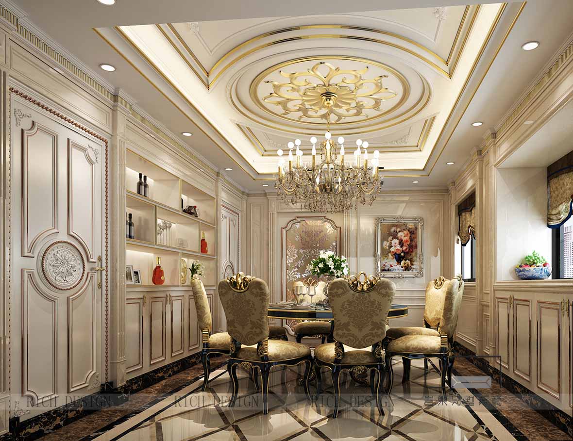 别墅餐厅软装设计效果图