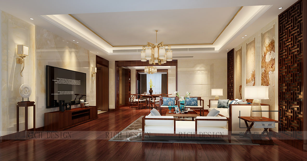 香御豪庭.jpg 香御豪庭现代客厅装饰设计效果图