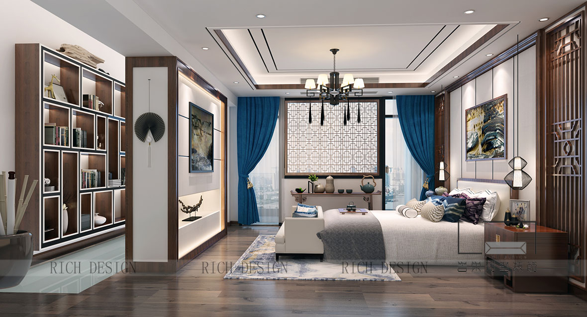 新中式主卧装修 新中式主卧装修欣赏图