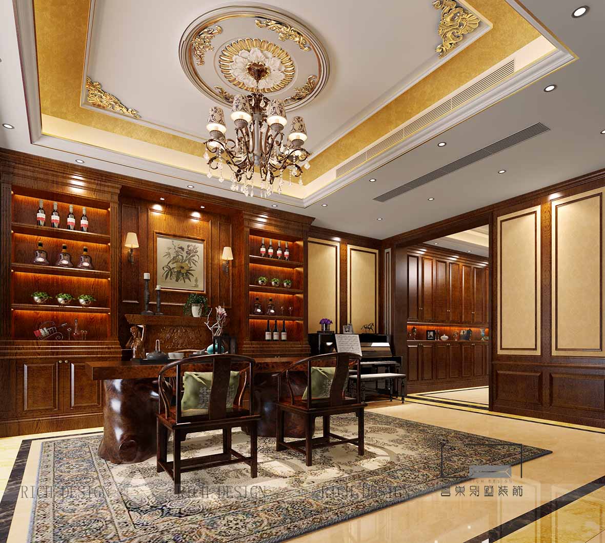 6362649359076333545303495.jpg 九号公馆美式古典酒吧室装饰欣赏图