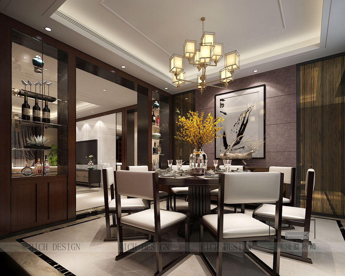港铁天颂A2栋3单元中式餐厅装修欣赏图