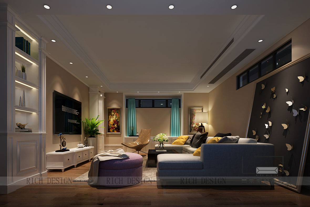 别墅卧室软装装饰设计效果图