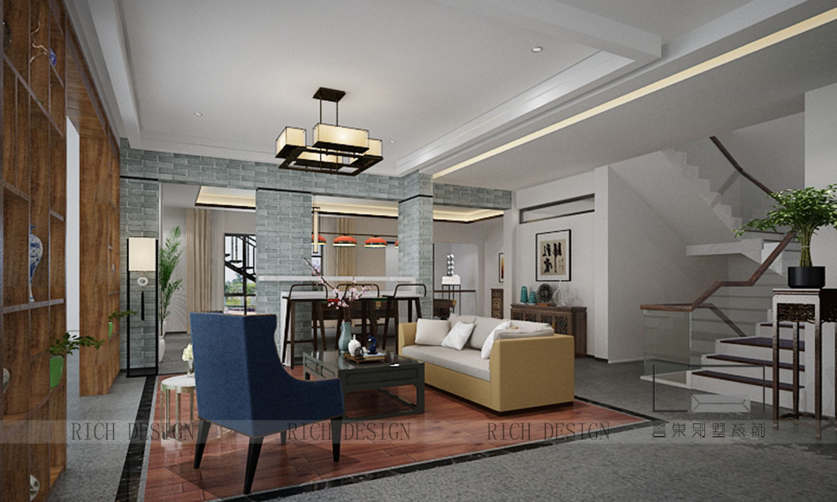 曦城别墅客厅装饰