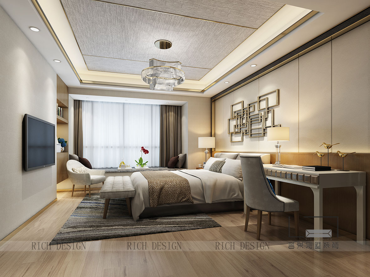 卧室.jpg 别墅卧室装饰效果图