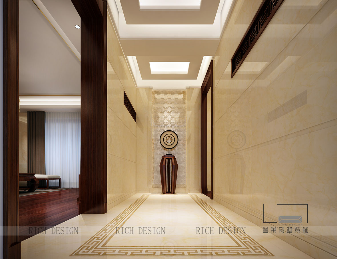 6362620401012922348472933.jpg 别墅中式玄关装饰设计效果图