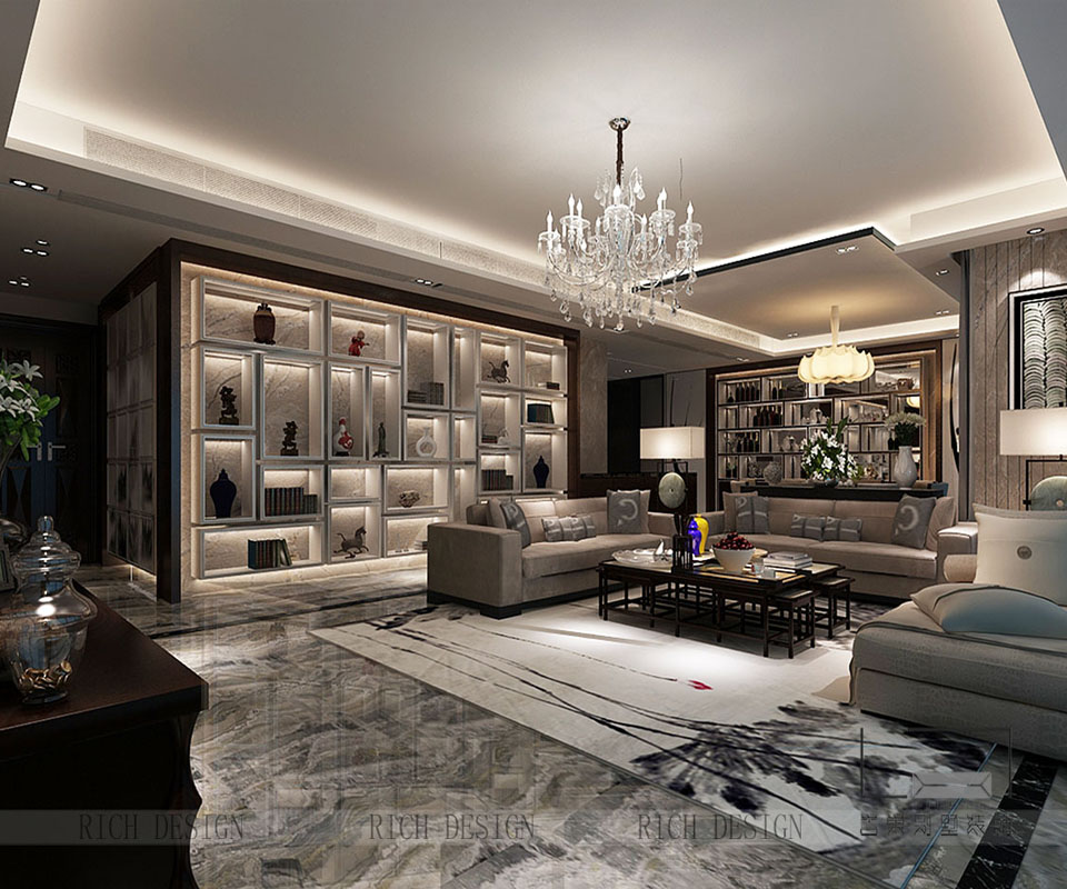 客厅1现代风格装饰效果图