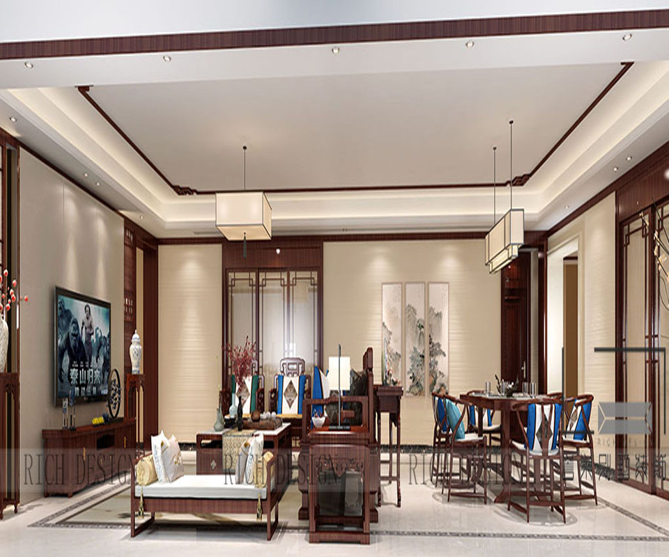 1.jpg 中式餐桌装饰设计效果图