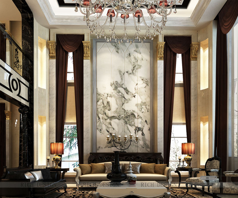 2.jpg 沙发后面摆收纳装饰柜设计效果图