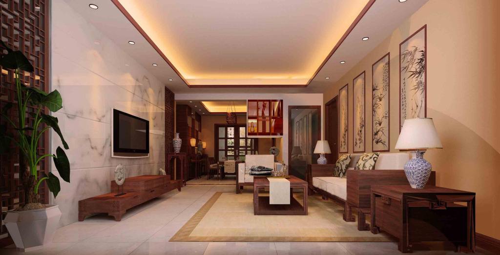 timg (4).jpg 别墅中式客厅装饰设计效果图