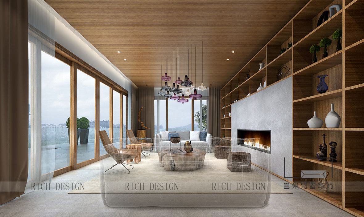 元屿海别墅现代客厅装修设计 元屿海别墅现代客厅装修设计效果图