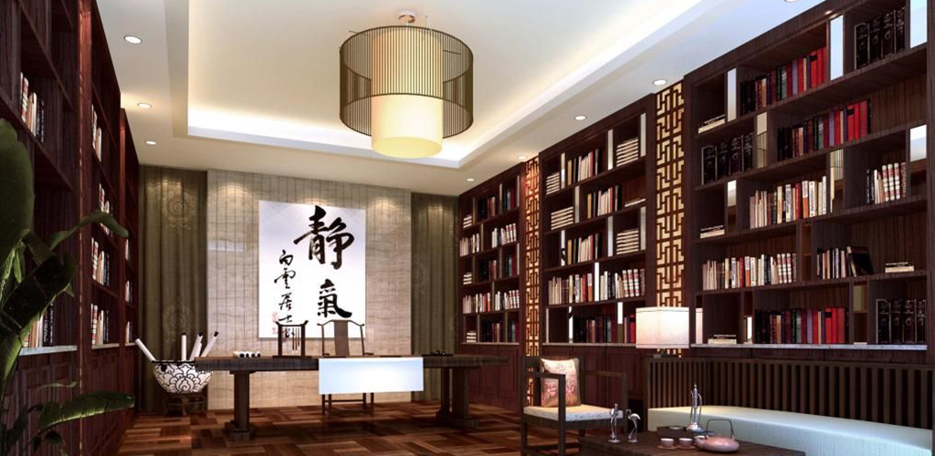 别墅中式书房装修设计 别墅中式书房装修设计效果图