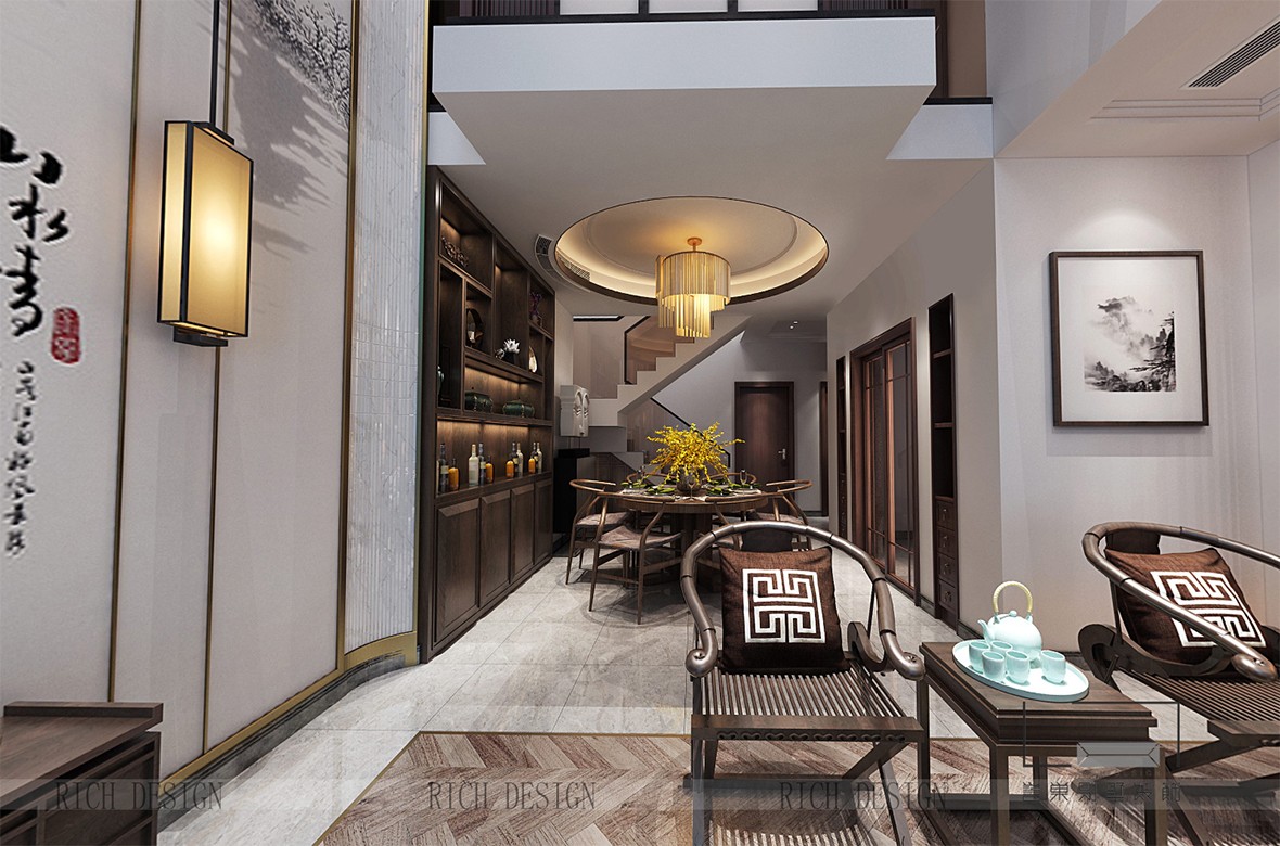 室内拼花板装饰 别墅室内装饰效果图