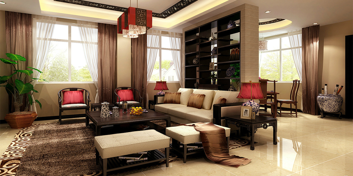 别墅中式客厅装修 别墅中式客厅装修效果图