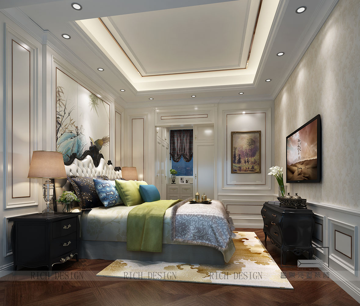 别墅古典卧室装修效果图