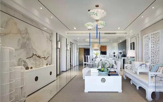 别墅现代中式客厅装饰 别墅现代中式客厅装饰效果图