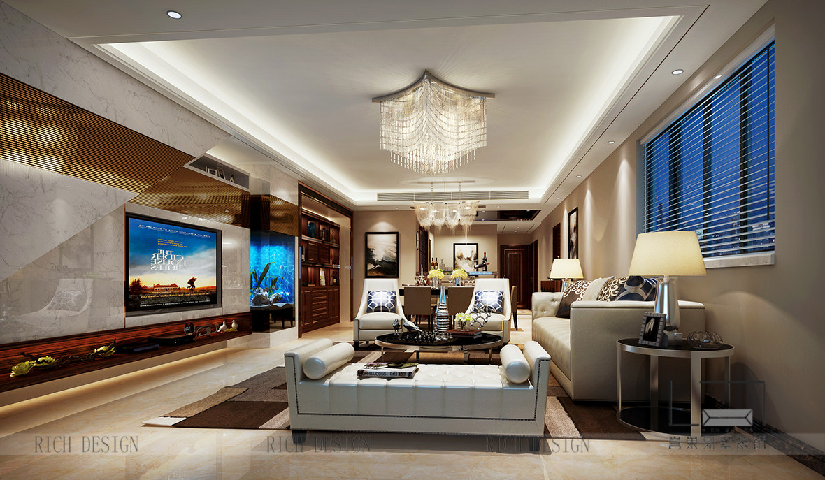 别墅现代客厅装修 别墅现代客厅装修欣赏图