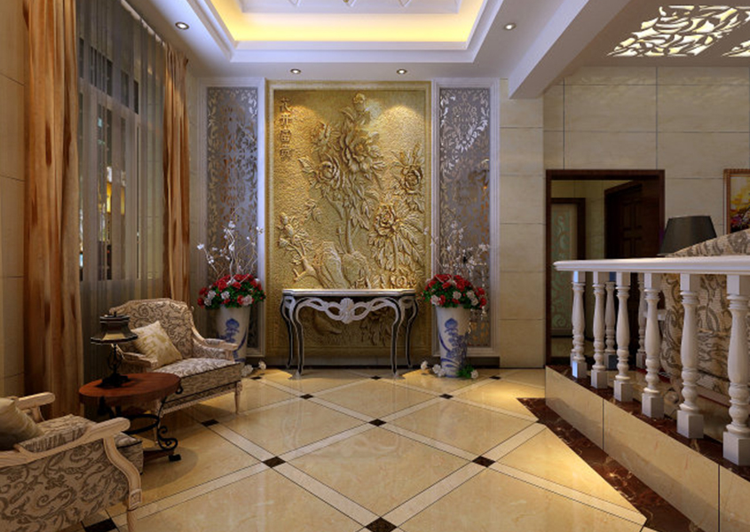 别墅玄关装修设计 别墅玄关装修设计效果图