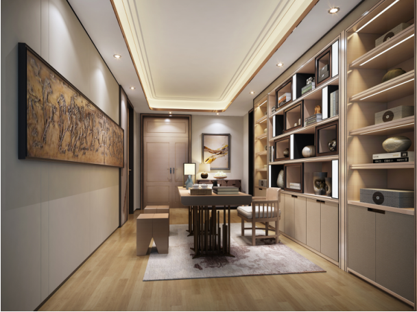 别墅装修之书房效果图.png 别墅装修之书房效果图.png