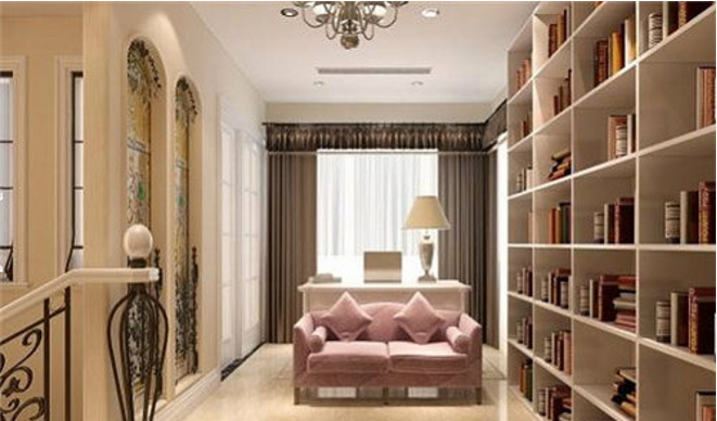 别墅装修书房效果图3.png 别墅装修书房效果图3.png