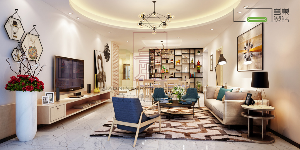 别墅时尚客厅装饰设计 别墅时尚客厅装饰设计效果图