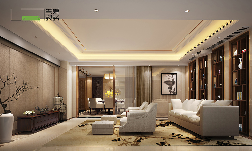 别墅中式影视厅装修 别墅中式影视厅装修效果图