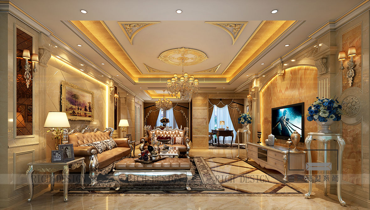 别墅装修客厅效果图