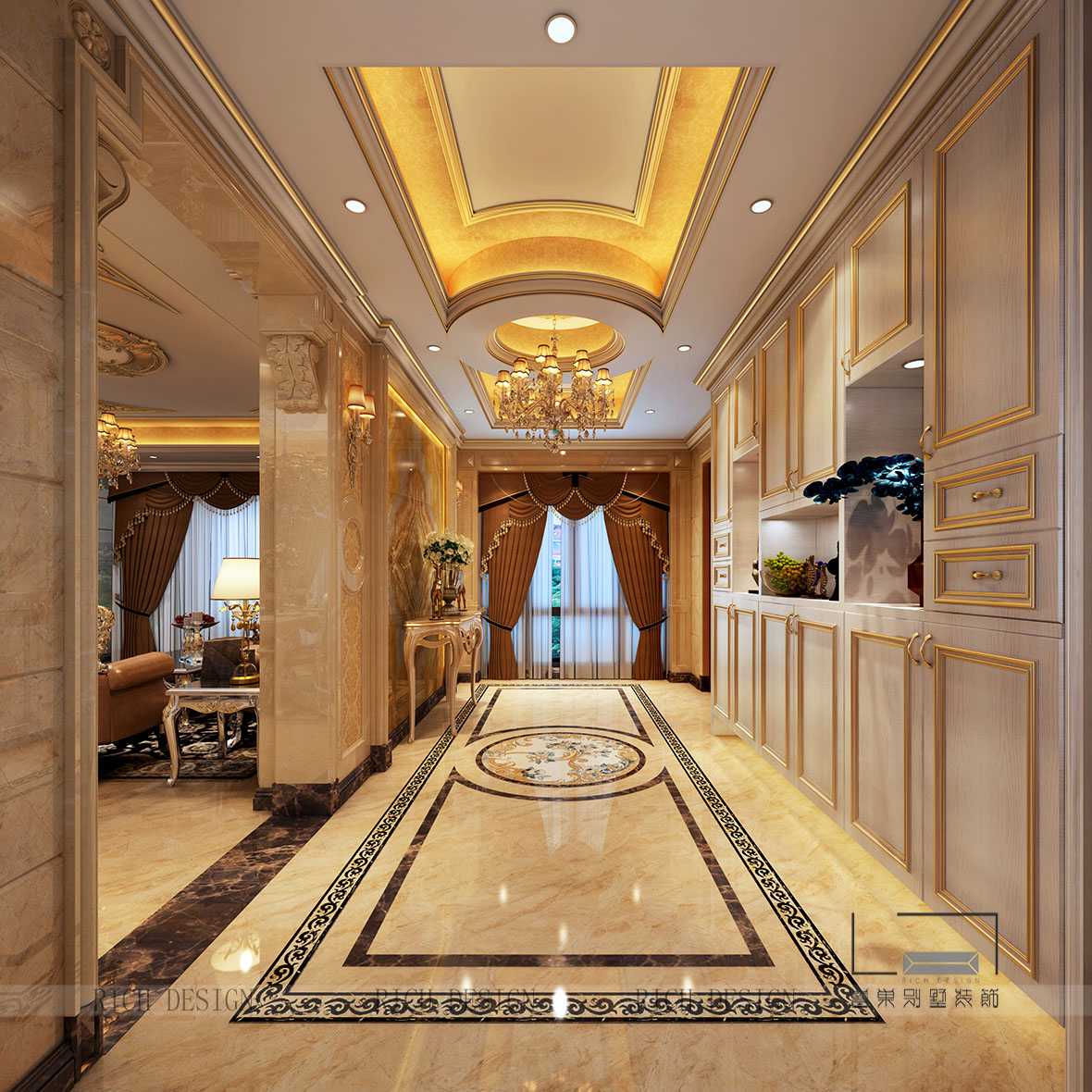 别墅装修玄关效果图