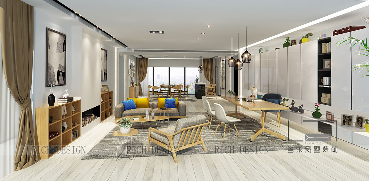 别墅客厅装修设计效果图