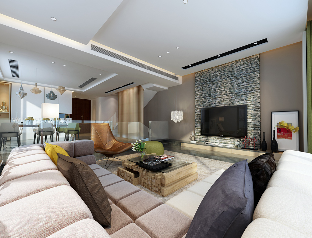 别墅客厅装饰设计效果图