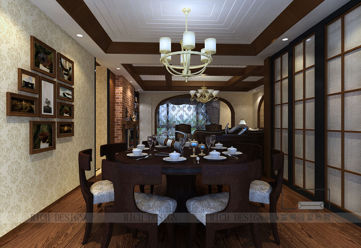 美式乡村餐厅效果图 美式乡村餐厅效果图