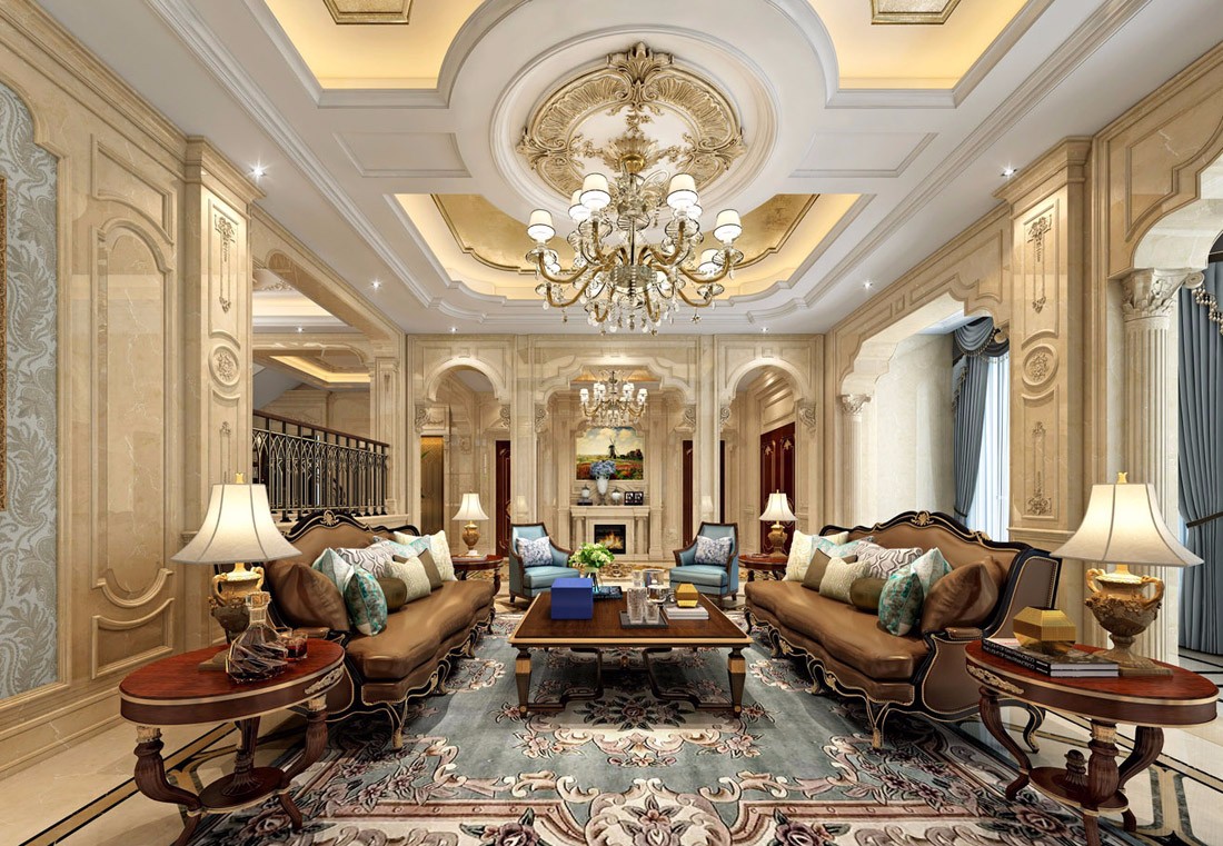 别墅客厅装饰设计效果图