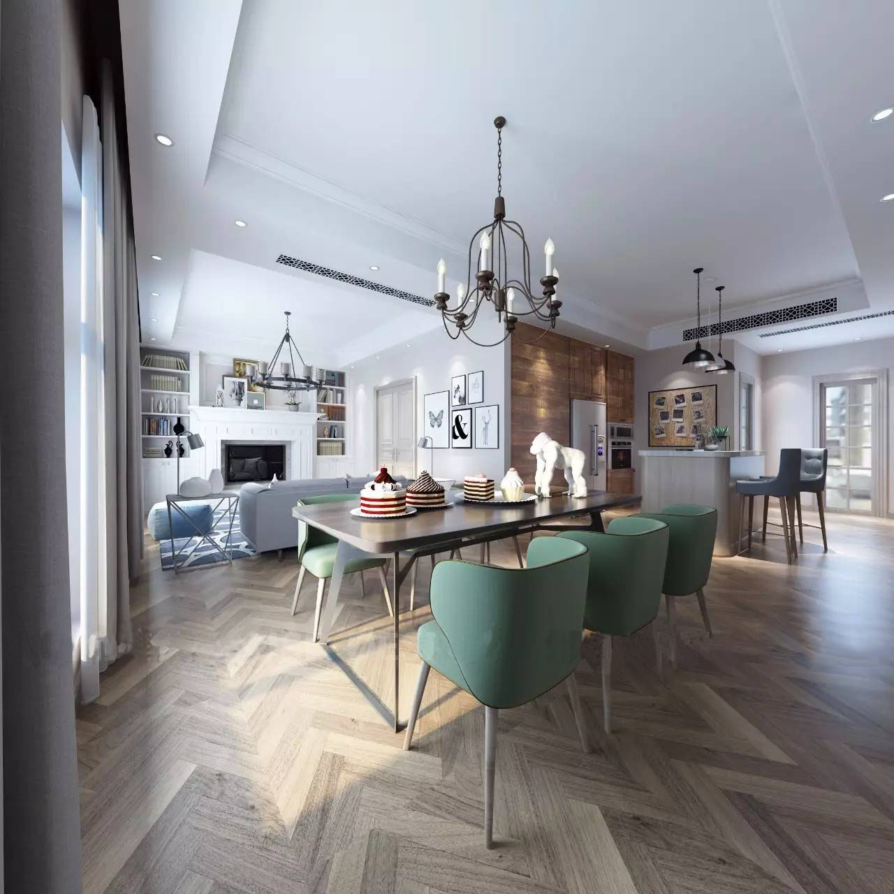 别墅装修设计餐厅效果图 别墅装修设计餐厅效果图