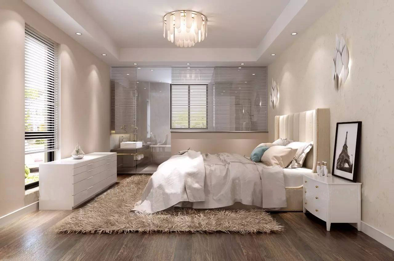 别墅装修设计卧室效果图1 别墅装修设计卧室效果图1