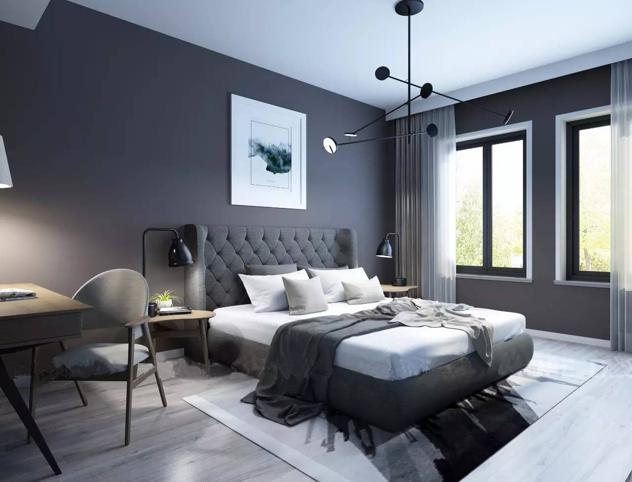 别墅装修设计卧室效果图2 别墅装修设计卧室效果图2