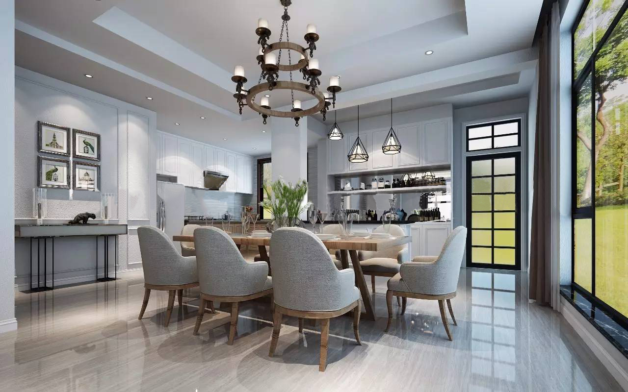 别墅装修设计餐厅效果图 别墅装修设计餐厅效果图