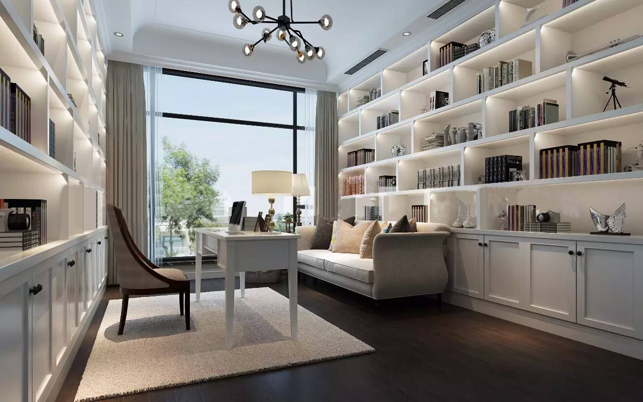 别墅装修设计书房效果图 别墅装修设计书房效果图