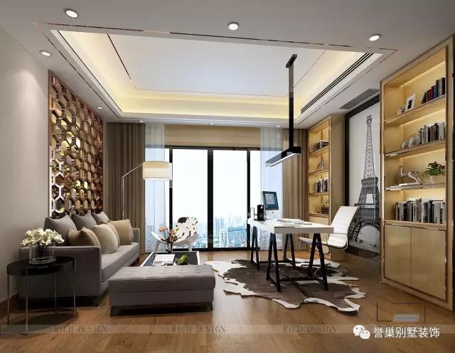 中洲中央公园书房装修设计 中洲中央公园书房装修设计效果图