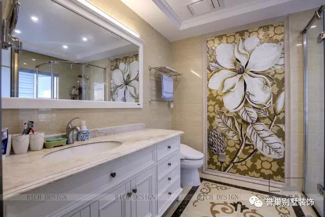 西城上筑现代简约浴室台面装饰效果图 西城上筑现代简约浴室台面装饰