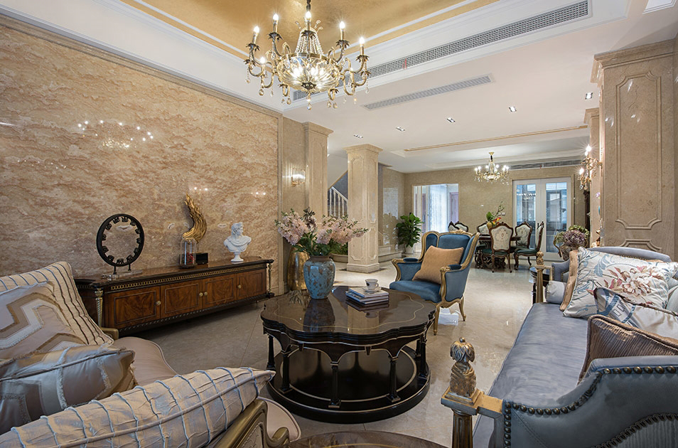 简欧风格客厅别墅装修设计 简欧风格客厅别墅装修设计